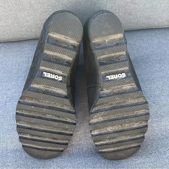 Sorel Conquest Wedge Waterproof Black Lace Up Boots 5.5 - Picture 7 of 10